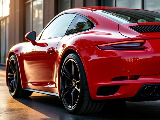 施工後、輝きを取り戻したPorsche 911