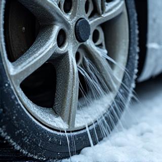融雪剤塩カル除去の様子